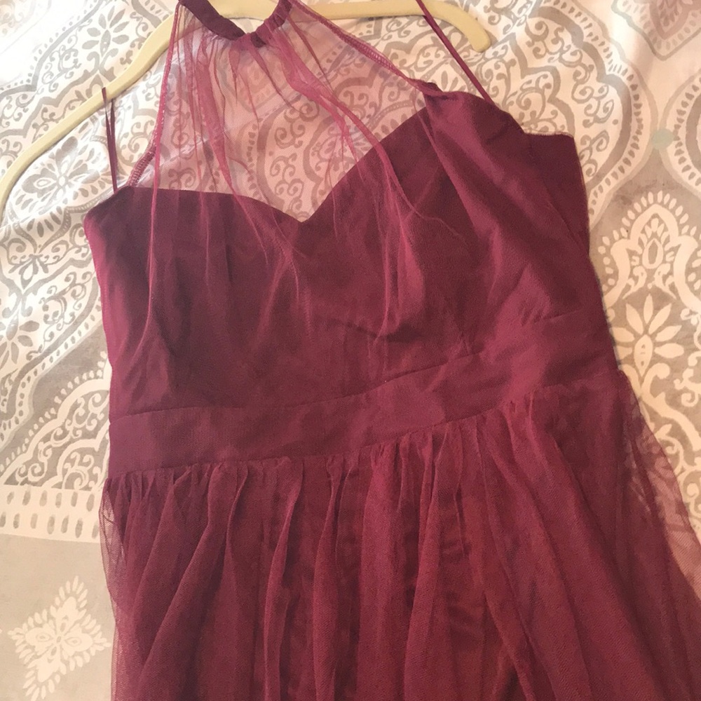 Off the Tulle Gown-Wine - Picture 6 of 7